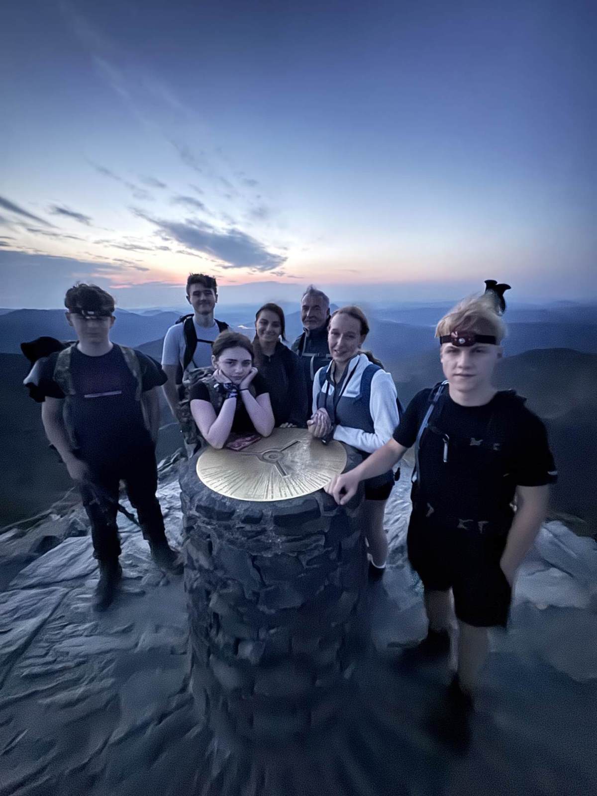 Torquay Academy CCF students during the Three Peaks Sunrise Challenge