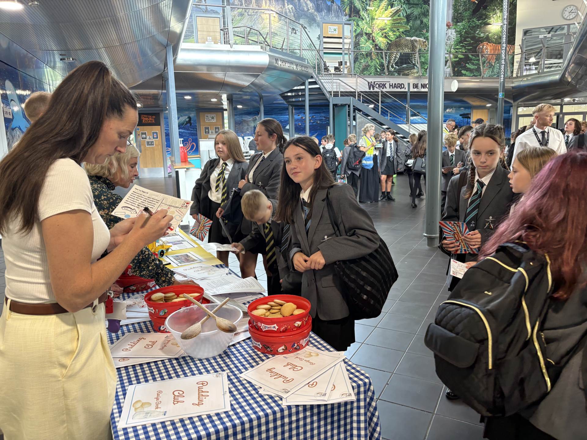 Year 7 students enjoying the Extra-curricular Fayre