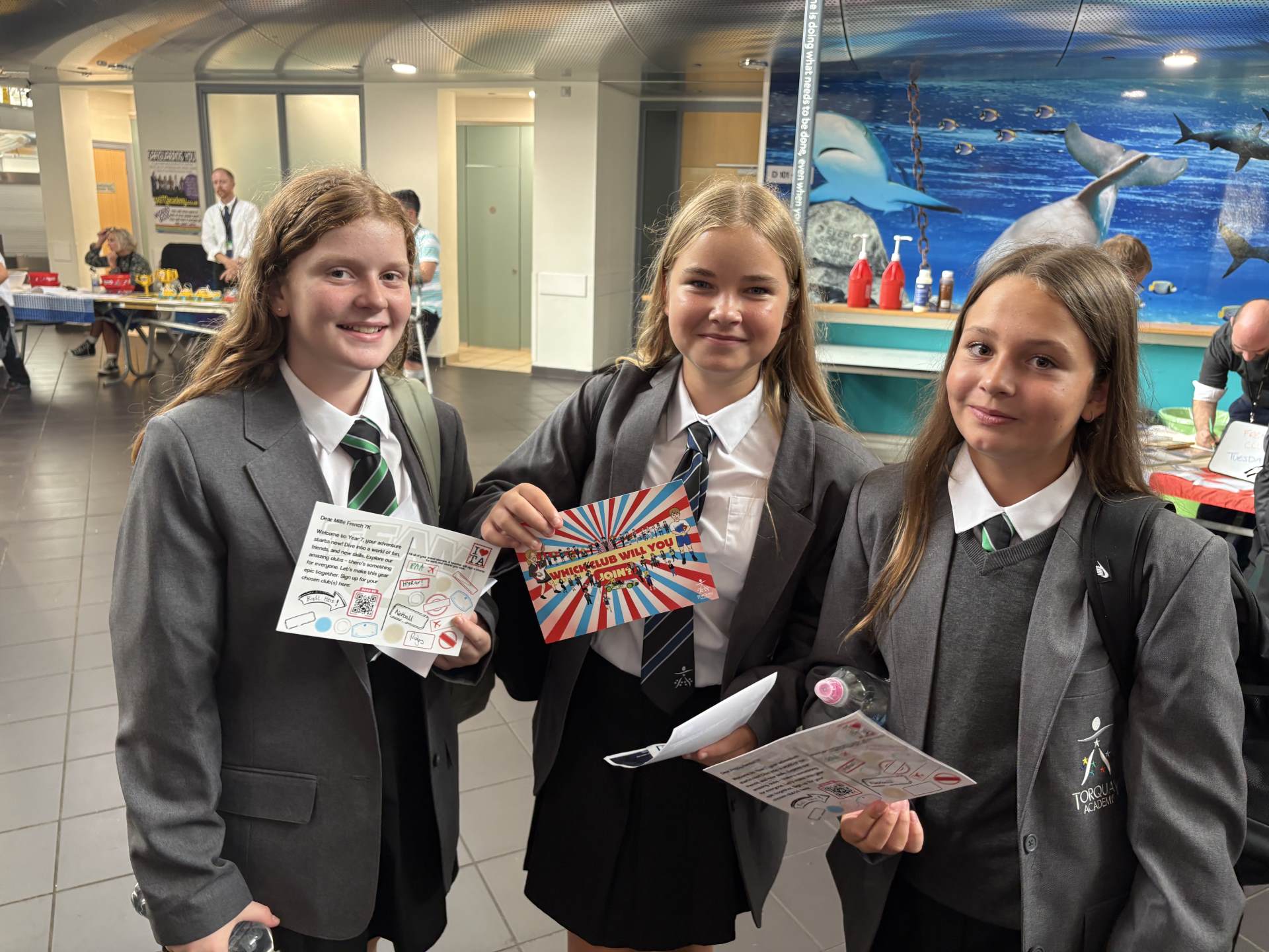 Year 7 students enjoying the Extra-curricular Fayre