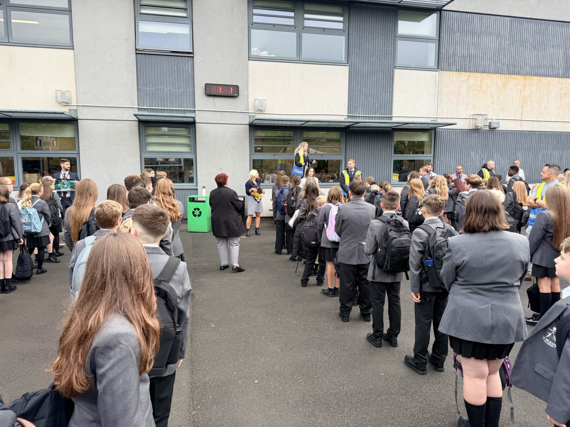 Year 7 students beginning the new school year at Torquay Academy