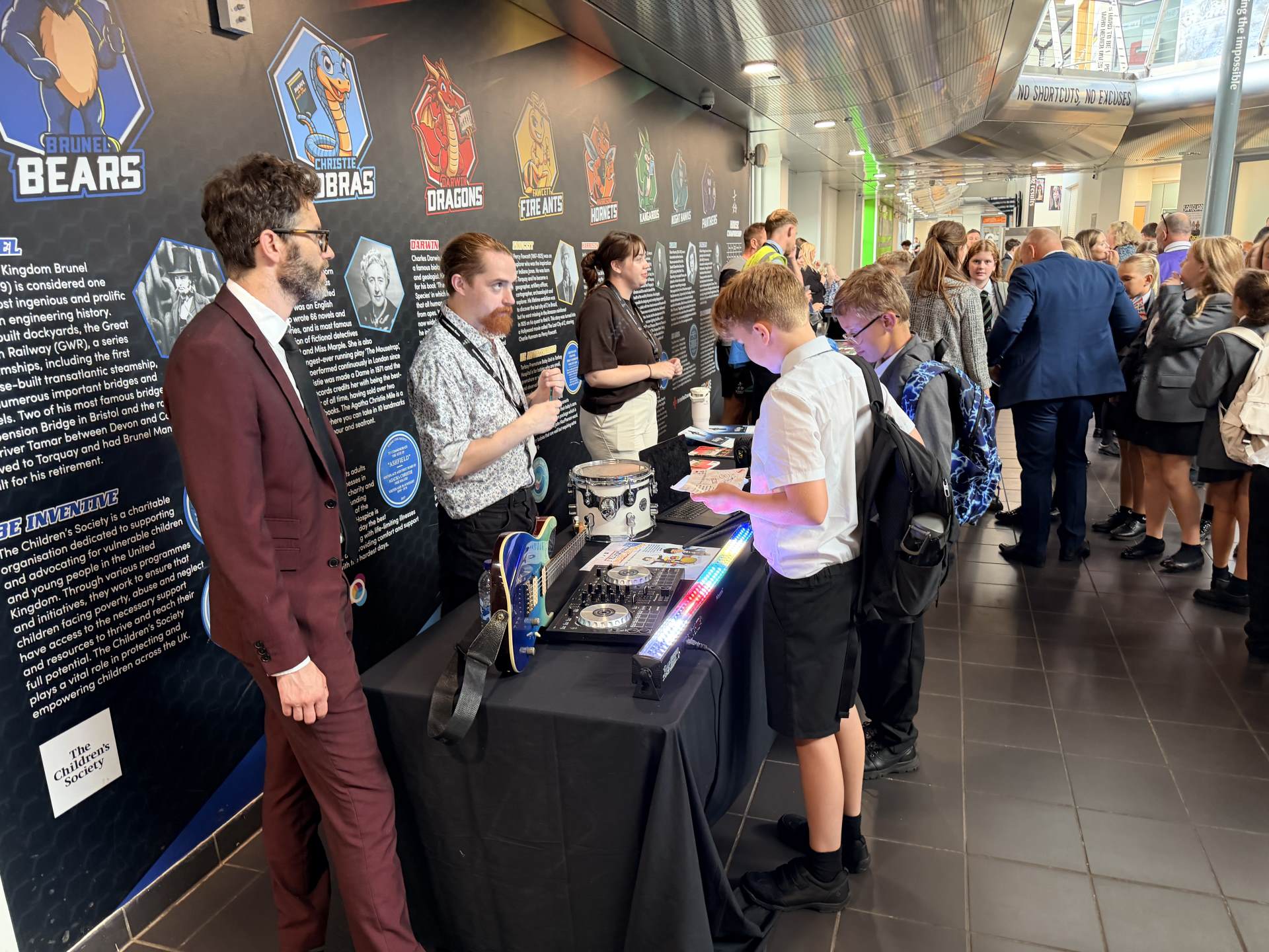 Year 7 students enjoying the Extra-curricular Fayre