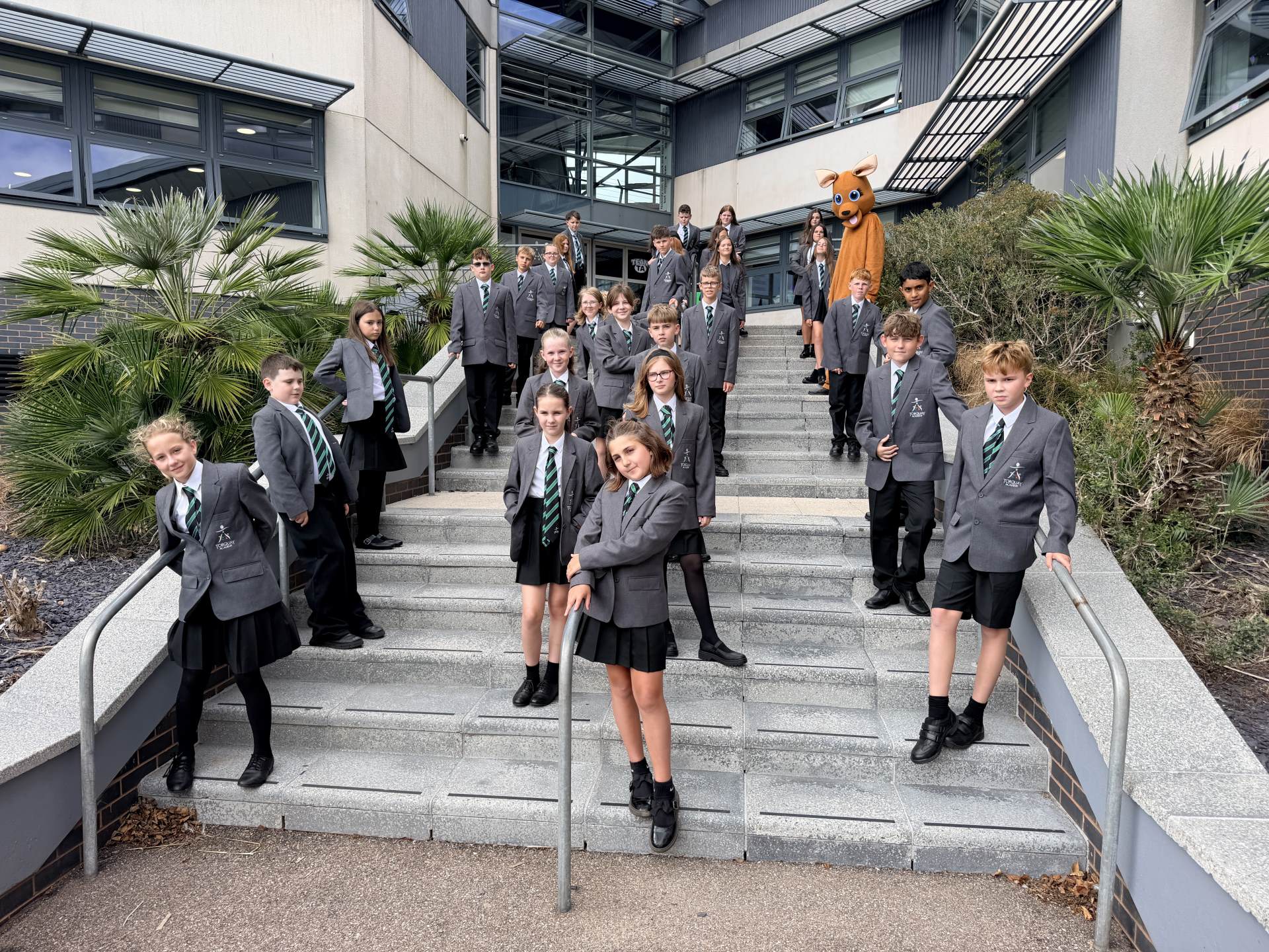 Year 7 students beginning the new school year at Torquay Academy