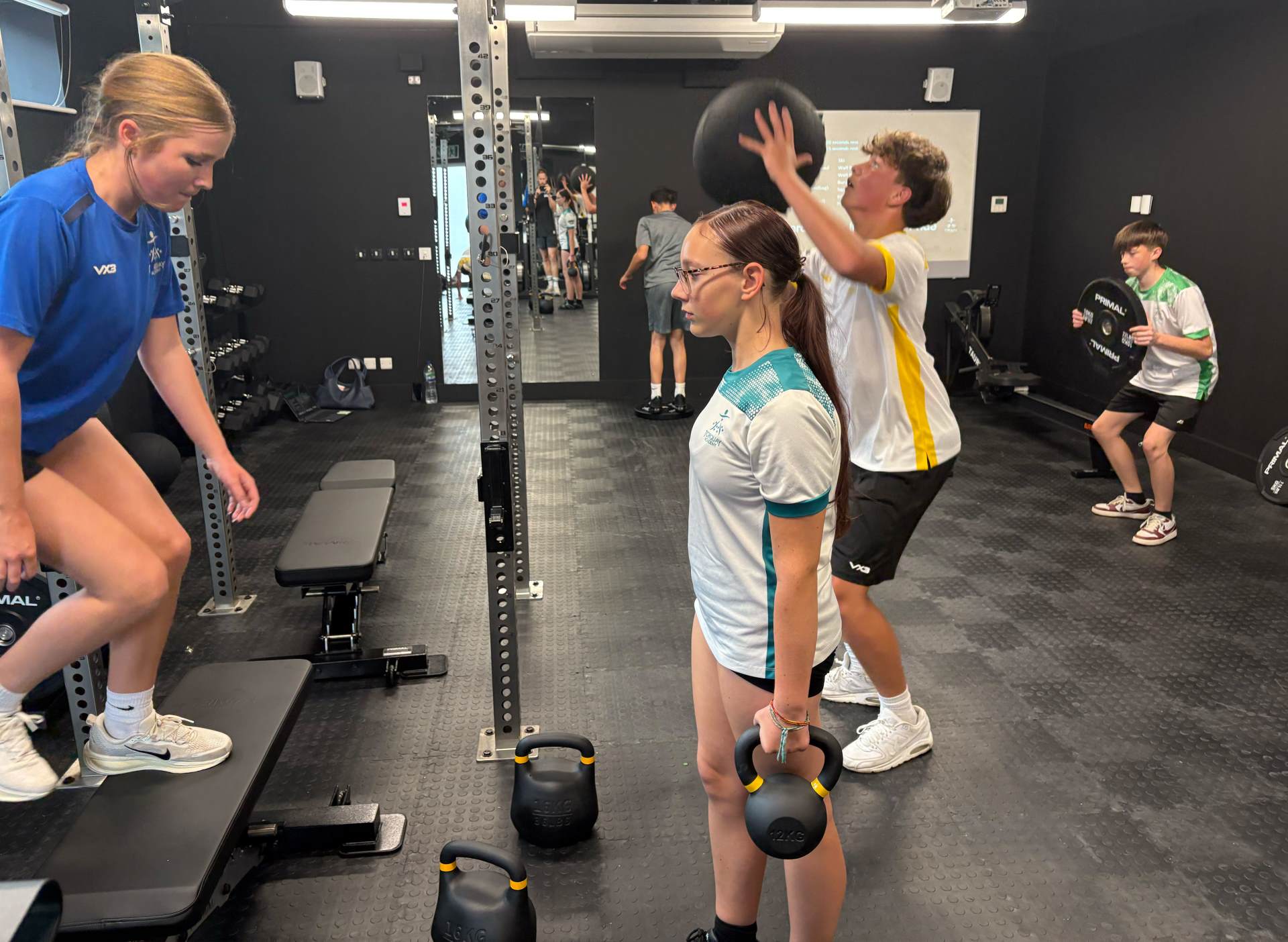 Students training in our new Hyrox gym