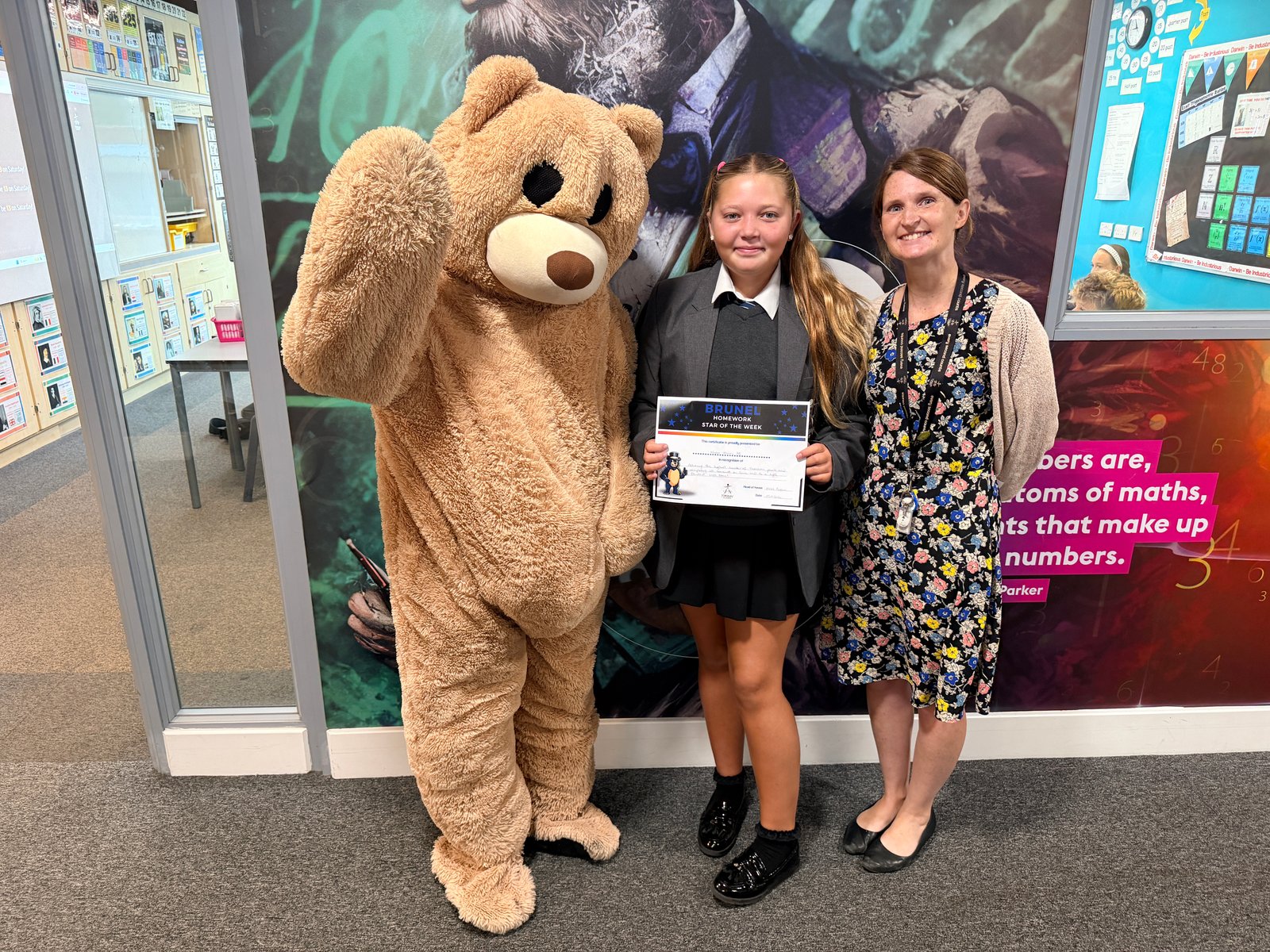 Brunel Bear Brings Cheers to House Celebrations