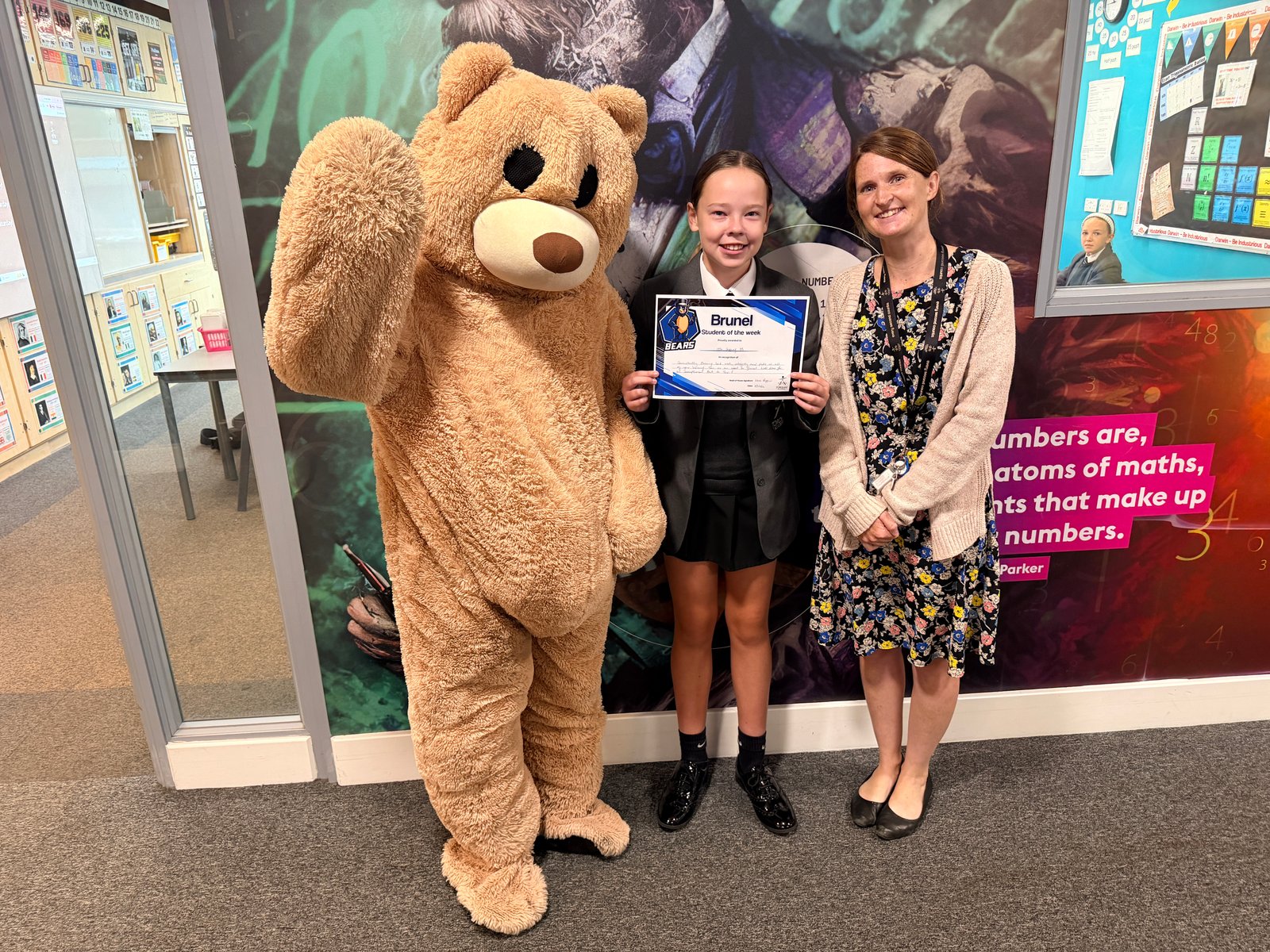 Brunel Bear Brings Cheers to House Celebrations