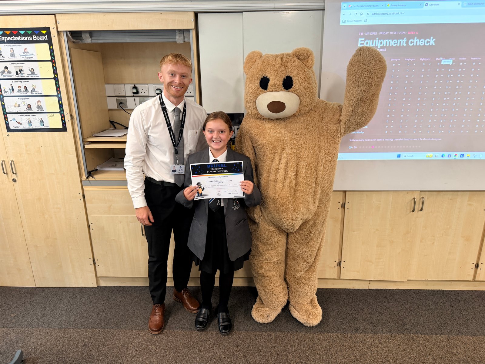 Brunel Bear Brings Cheers to House Celebrations