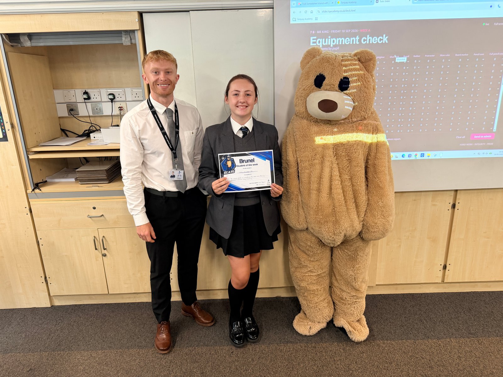Brunel Bear Brings Cheers to House Celebrations