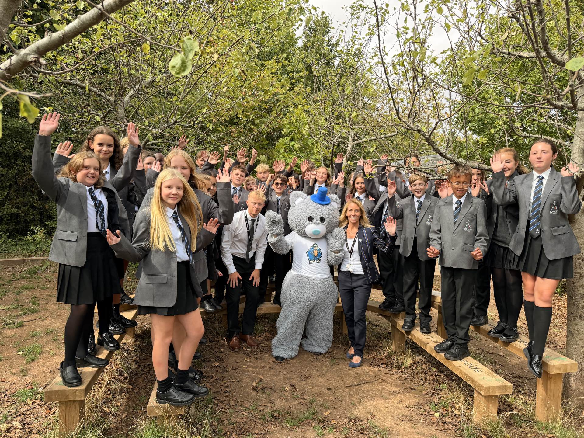 Year 7 students beginning the new school year at Torquay Academy