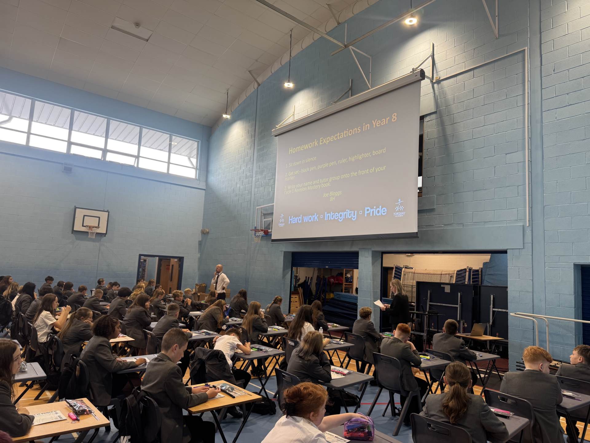 Students returning to Torquay Academy for the new academic year